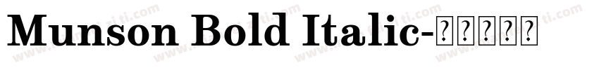 Munson Bold Italic字体转换